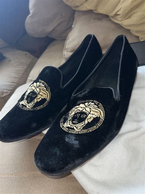 versace men's loafers replica|versace medusa velvet loafers.